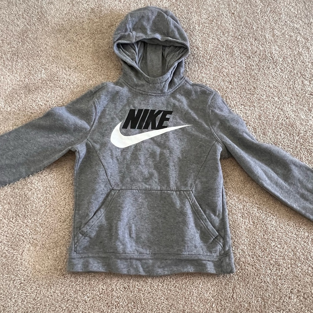 Nike Heather Gray Sweatshirt with Black Logo